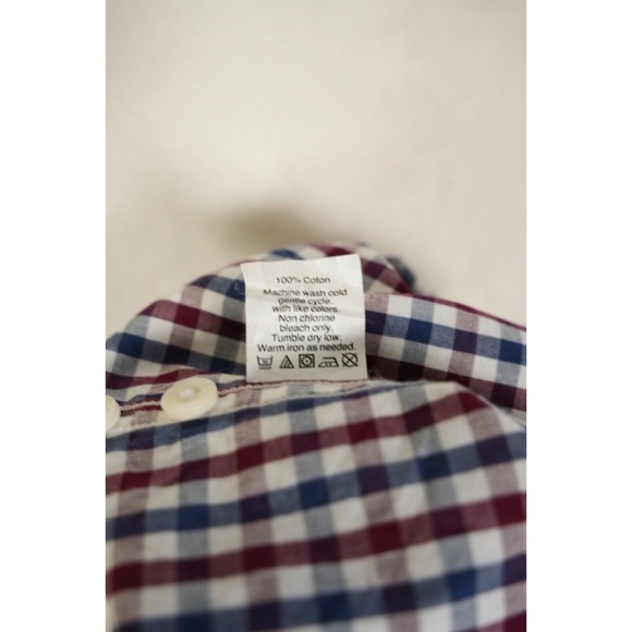 J‎ Crew Button Down Slim Shirt Men Large Plaid Long Sleeve %100 Cotton - Picture 6 of 9
